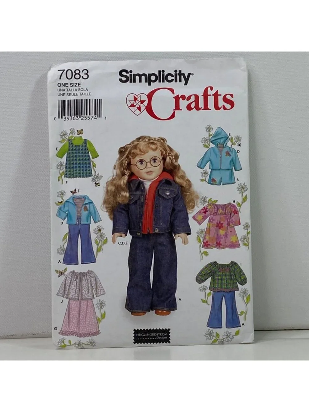 Simplicity Crafts 18 Inch Doll Sewing Pattern 7083 Uncut Jacket Pants Dress Top